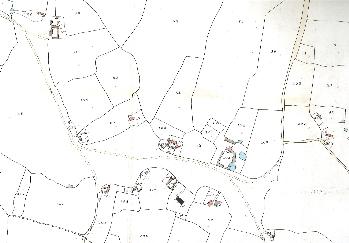 The eastern half of the village about 1842 [MAT50]